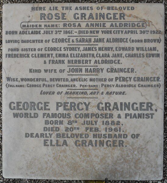 File:Percy Grainger's tombstone.jpg