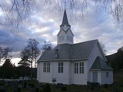 View of the village church, Rogne Church