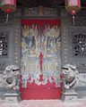 A painted door inside the shrine