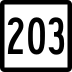 Route 203 marker