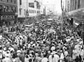 Image 32Soldiers and crowds in Downtown Miami 20 minutes after Japan's surrender ending World War II (1945). (from History of Florida)