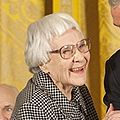 Harper Lee receiving the Presidential Medal of Freedom in 2007