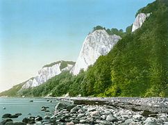 Photograph of the beach at Stubbenkammer in 1900