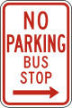 R7-7 No parking bus stop