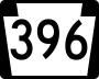 Pennsylvania Route 396 marker