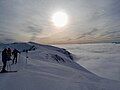 View from the top of the ski field above the clouds (2023)