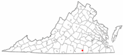 Location of La Crosse, Virginia