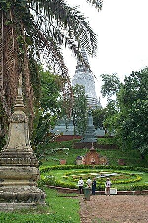 Around Wat Phnom in Phnom Penh.