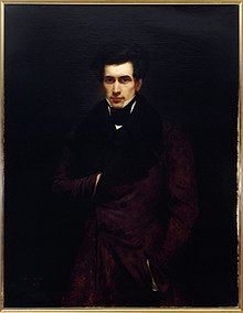 Three-quarter length painted portrait of a man