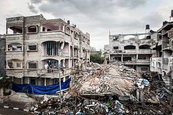 House in the Jabalia refugee camp, destroyed by Israeli bombing 2012