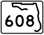 State Road 608 and County Road 608 marker