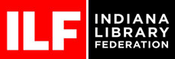 black and red logo, ILF on one side in big letters, name of org on the other side.