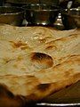 Indian naan baked in the tandoor