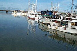 A view of the port of Larivot in Matoury