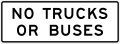 R3-51bP No trucks or buses (plaque)