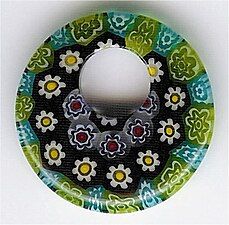 Millefiori glass pendant