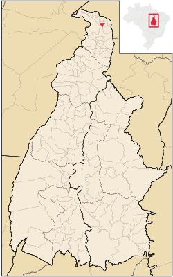 Location of Axixá do Tocantins in the State of Tocantins