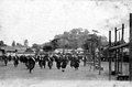 Image 20Japanese high-school girls playing football in their traditional hakama with one team wearing sashes (c. 1920) (from Women's association football)