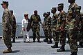 President Ellen Johnson-Sirleaf with AFL forces in 2008