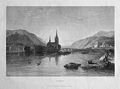 Bingen, engraving by Abresch after Clarkson Stanfield