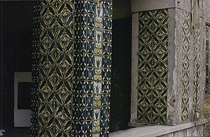 Tiled pillars, rear facade, 1979