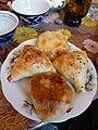 Uzbek Somsa - baked pastry stuffed with meat and/or vegetables