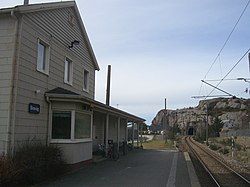 View of the village railway station