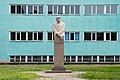 Temirbenk Zhurgenov monument in front of the Kazakh National Academy of Arts, Almaty, Kazakhstan