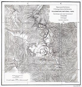 1871 Yellowstone map