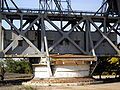 The steerable frames of Deep Space Communication Complex constructed from battleship gun turrets and railway bridge trusses.