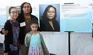 Emmeline Edwards with her granddaughters