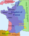 Map of France in 1328