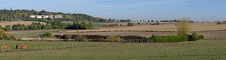 On the right, Villebois-Lavalette can be seen. View taken from the west, from Rodas (D5), commune of Magnac-Lavalette, Charente, France.