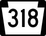 Pennsylvania Route 318 marker