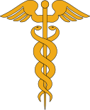 Two snakes wound around a staff are often a symbol of medicine.