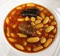 Fabada prepared with the traditional recipe