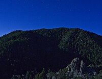 Moonlit view of Gallinas Canyon in the Black Range