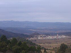 Sierra de Javalambre rising above Pina