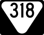 State Route 318 marker