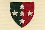 Southern Command Royal Pioneer Corps (Vertical green/red halves with white stars)