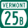 Vermont Route 25B marker