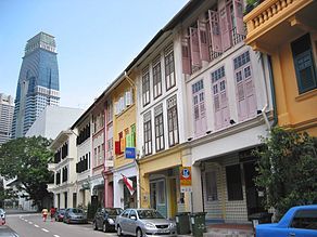 The row of shophouses along Ann Siang Road where Stroke sauna was located.