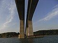 River passing beneath the bridge, October 2018