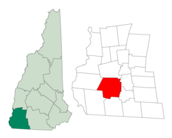 Location in Cheshire County, New Hampshire