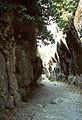 Wind gap opened by an ancient stream on a Karstic terrain in the Ciudad Encantada (Cuenca province) in Spain