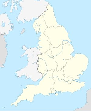 Map of England showing the locations having a chester-derived element in their names.