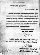 Graziani's proxy of surrender (In German).