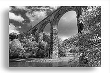 A view of the viaduct from below