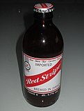 A bottle of Red Stripe