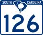 South Carolina Highway 126 marker